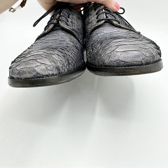 MAISON MARGIELA Gray Snakeskin Tie  Oxford Brogue Sz‎ 37.5 US 7 - Picture 5 of 14